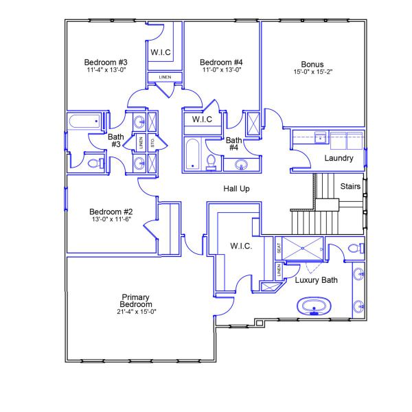 2D floor plan layout of this home in Cottages at Lake Emory, Inman, SC (Image 3). 2D floor plan layout of this home in Cottages at Lake Emory, Inman, SC (Image 3).