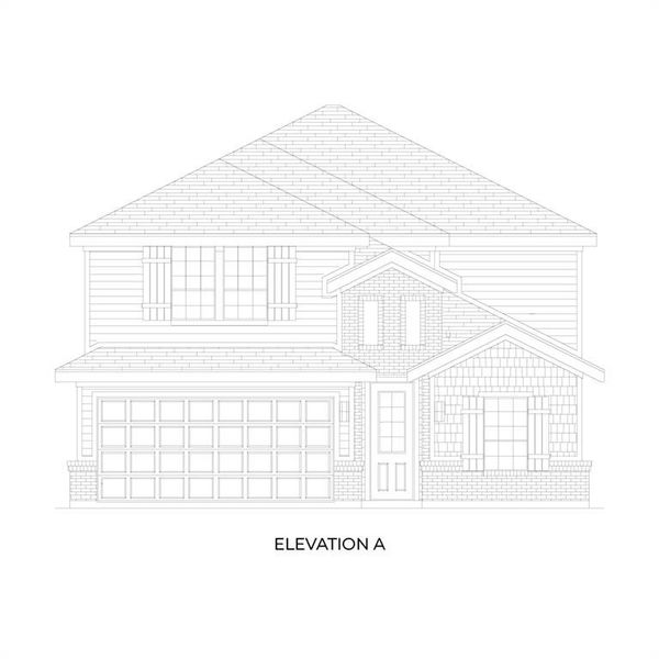 Exterior rendering of this home design in The Meadows, Krum, TX (Image 2).