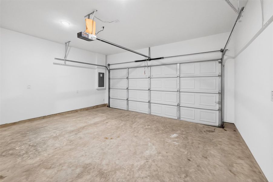 Garage entrance near foyer as you enter the house. Easy access to the alarm panel
