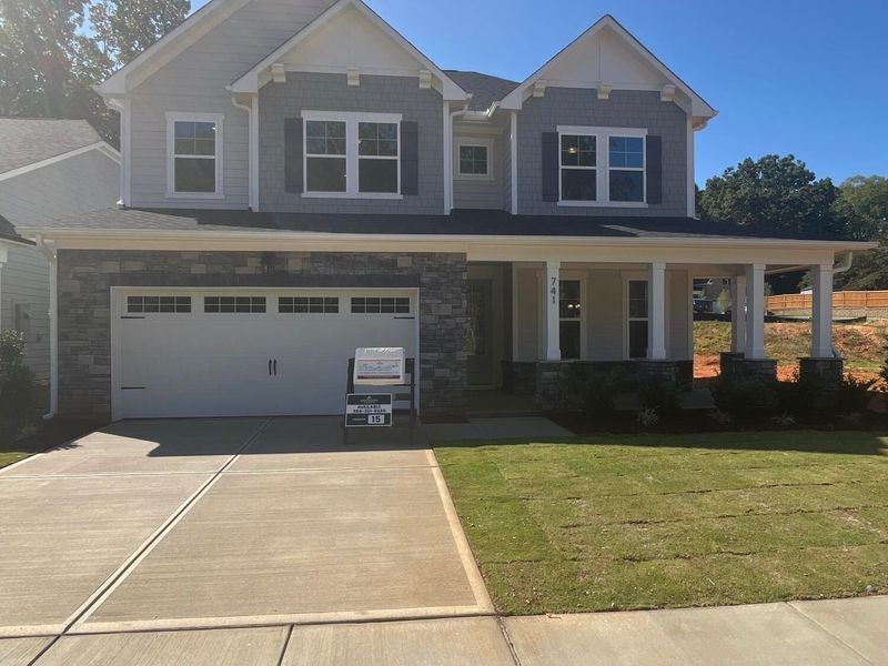 Front exterior of a new home in Sage on North Main, Wake Forest, NC, highlighting curb appeal (Image 21).