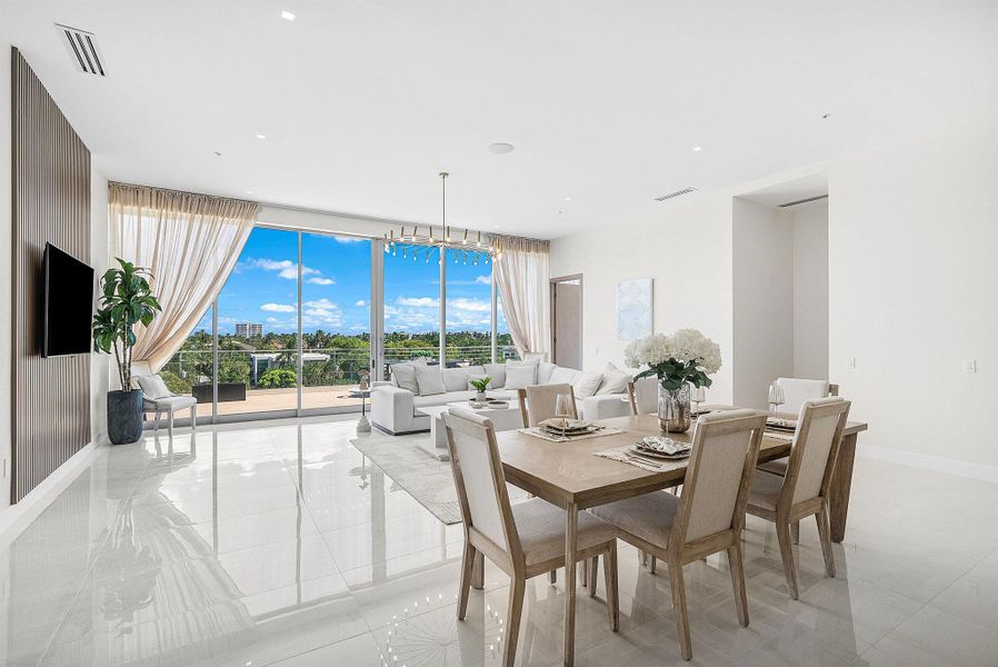 Furnished interior view inside a new home in , Delray Beach (Image 5). Furnished interior view inside a new home in , Delray Beach (Image 5).