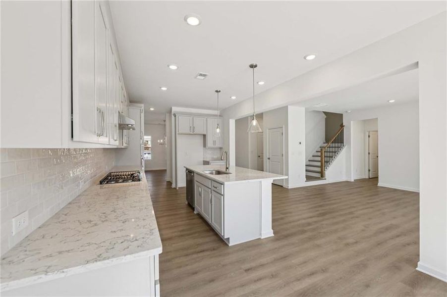 Furnished interior view inside a new home in Arbors at Richland Creek, Buford (Image 5). Furnished interior view inside a new home in Arbors at Richland Creek, Buford (Image 5).