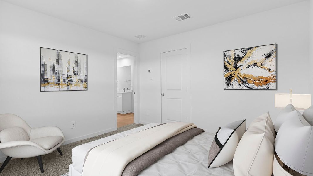 Furnished interior view inside a new home in Lexington Village, Missouri City (Image 15).