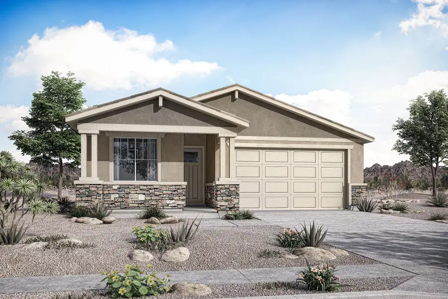 Representative exterior photo of a completed home built from the Copper by Mattamy Homes in Empire Pointe, Queen Creek, AZ (Image 2).