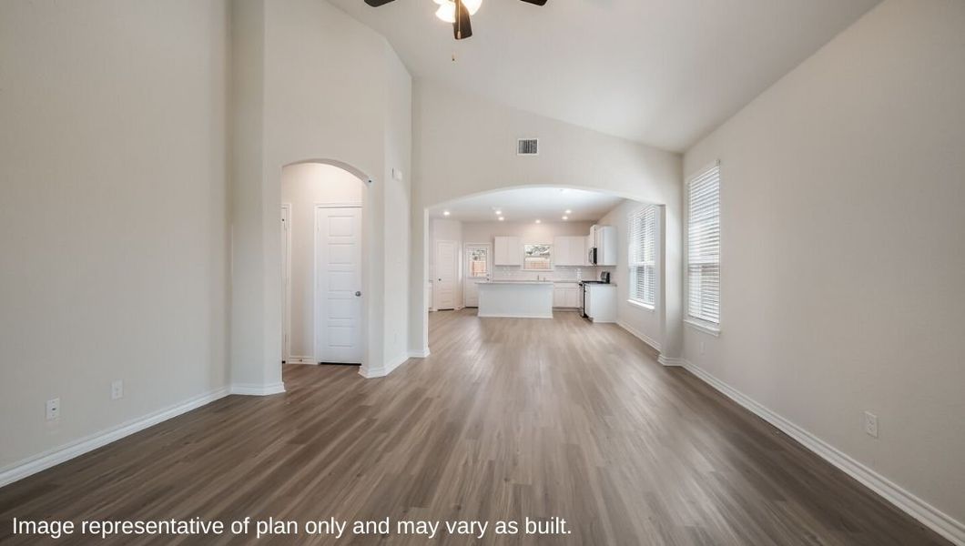 Representative unfurnished interior of a home built from the The Driftwood by D.R. Horton in Brookstone Creek, San Antonio (Image 12). Representative unfurnished interior of a home built from the The Driftwood by D.R. Horton in Brookstone Creek, San Antonio (Image 12).