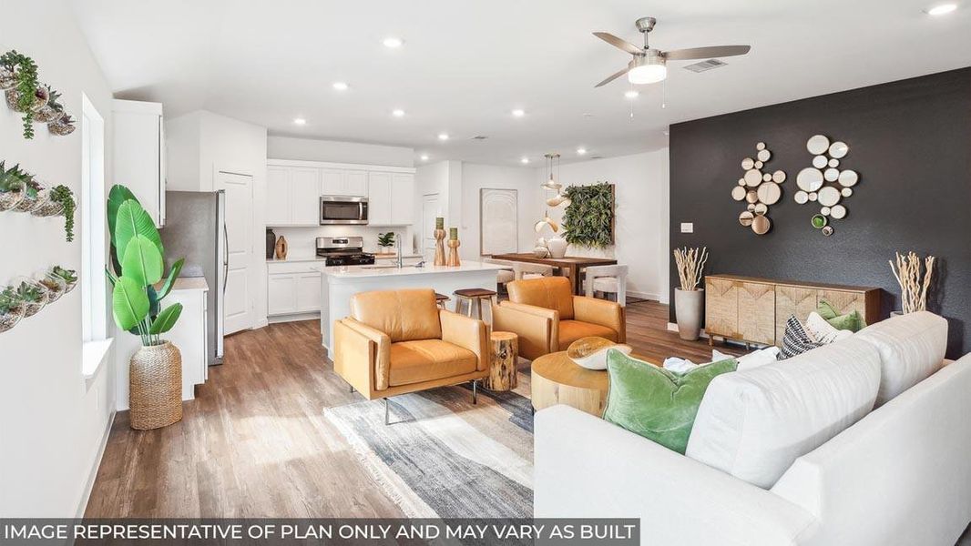 Furnished interior view inside a new home in River Ranch Trails, Dayton (Image 21).