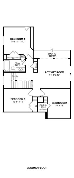 The Wilmington II floor plan by K. Hovnanian® Homes. 2nd Floor shown. *Prices, plans, dimensions, features, specifications, materials, and availability of homes or communities are subject to change without notice or obligation.