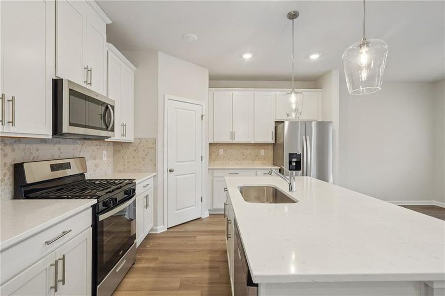Furnished interior view inside a new home in Parkside at Grayson, Grayson (Image 6).