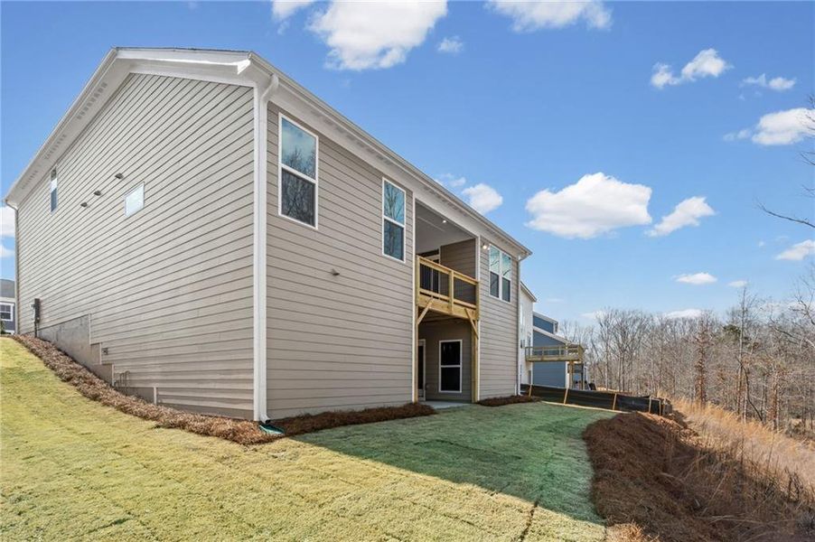 Exterior details and patio area of a home in The Reserve At Liberty Park, Braselton (Image 24).