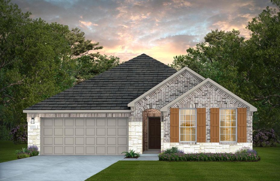 Representative exterior photo of a completed home built from the Arlington by Pulte Homes in Davis Ranch, San Antonio, TX (Image 21).