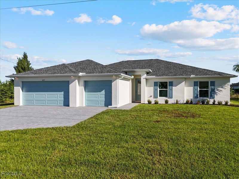 Exterior details and patio area of a home in Cape Coral, Cape Coral (Image 2).