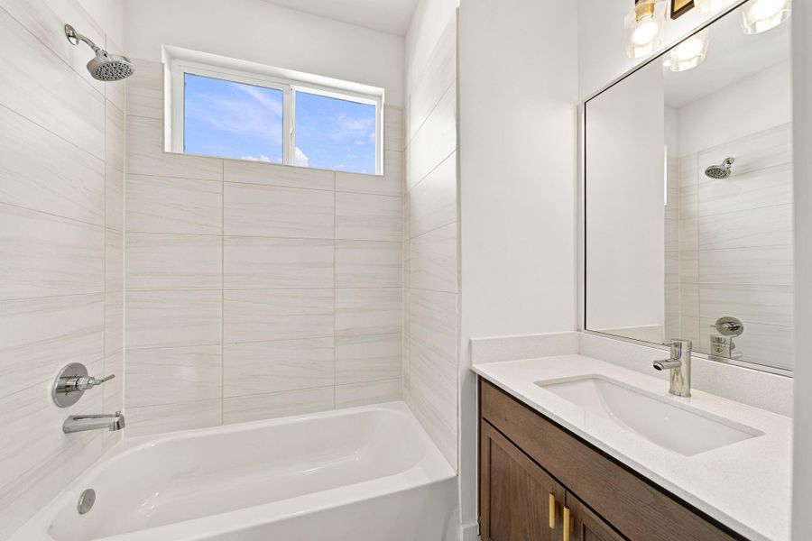 Furnished interior view inside a new home in Commons at West Tidwell, Houston (Image 10).