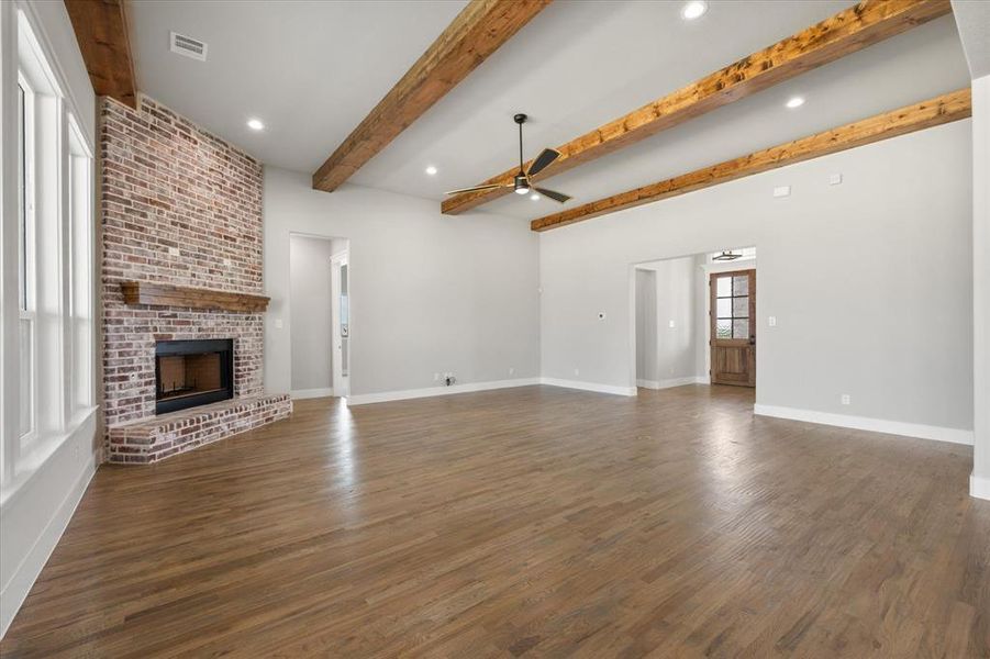 Wood Beams in Living Room Wood Beams in Living Room
