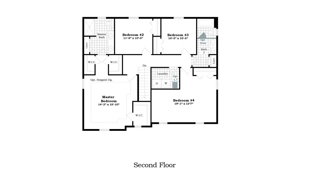 2D floor plan layout for the The Kettering by Norfolk Homes in Offsite Builds Southern Michigan, Ann Arbor, MI (Image 6).