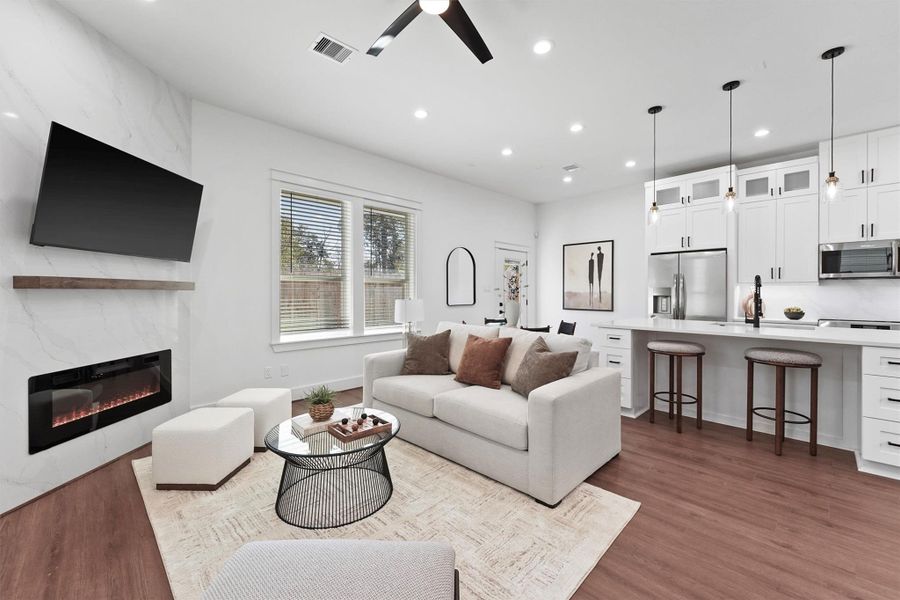 Furnished interior view inside a new home in , Houston (Image 10). Furnished interior view inside a new home in , Houston (Image 10).