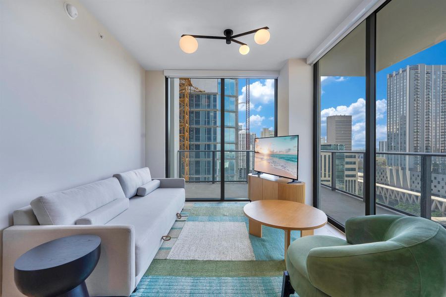 Furnished interior view inside a new home in , Miami (Image 12). Furnished interior view inside a new home in , Miami (Image 12).