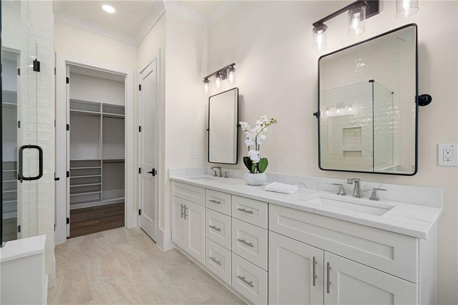 Furnished interior view inside a new home in , Atlanta (Image 29).