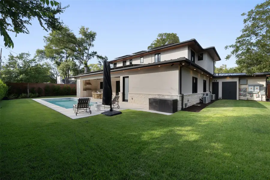 Front exterior of a new home in , Austin, TX, highlighting curb appeal (Image 1). Front exterior of a new home in , Austin, TX, highlighting curb appeal (Image 1).