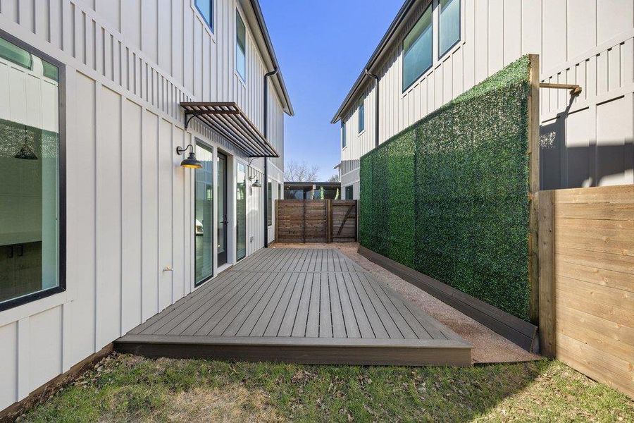 Exterior details and patio area of a home in , Austin (Image 24).
