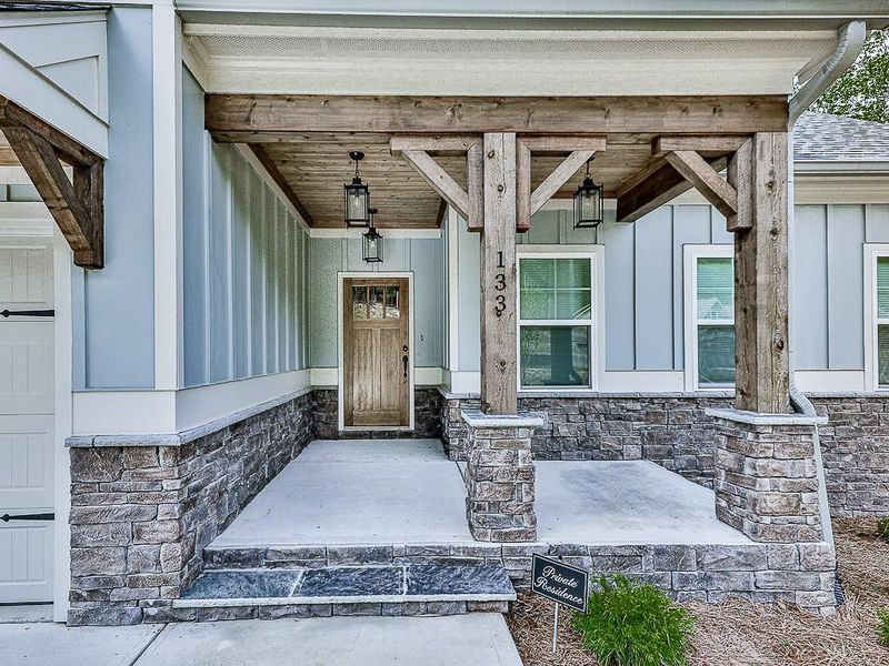 Exterior details and patio area of a home in , Waleska (Image 3).