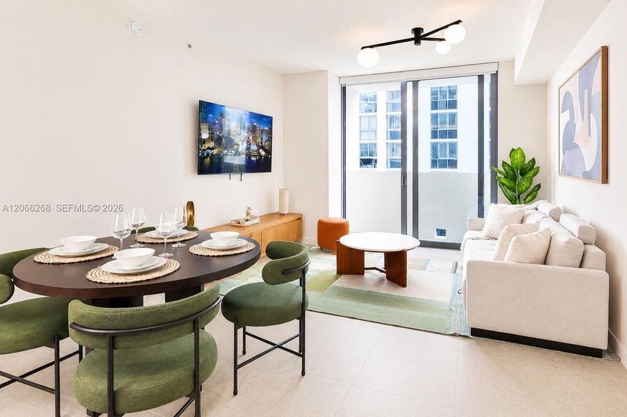 Furnished interior view inside a new home in , Miami (Image 16).