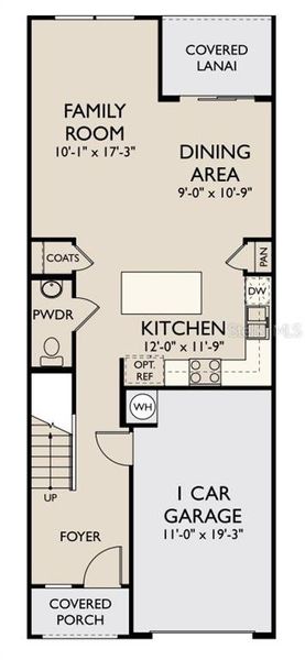 2D floor plan layout of this home in Montague Chase, Tampa, FL (Image 4).
