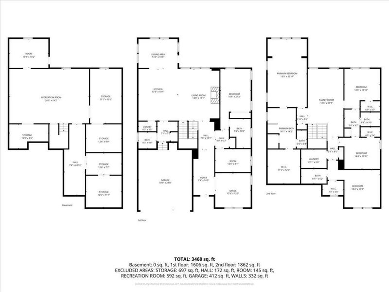 2D floor plan layout of this home in Falls Creek, Flowery Branch, GA (Image 6).