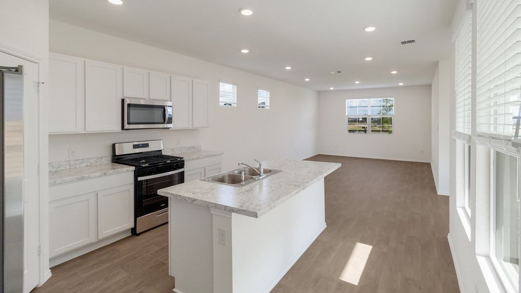 Furnished interior view inside a new home in Valverde, Bastrop (Image 5). Furnished interior view inside a new home in Valverde, Bastrop (Image 5).