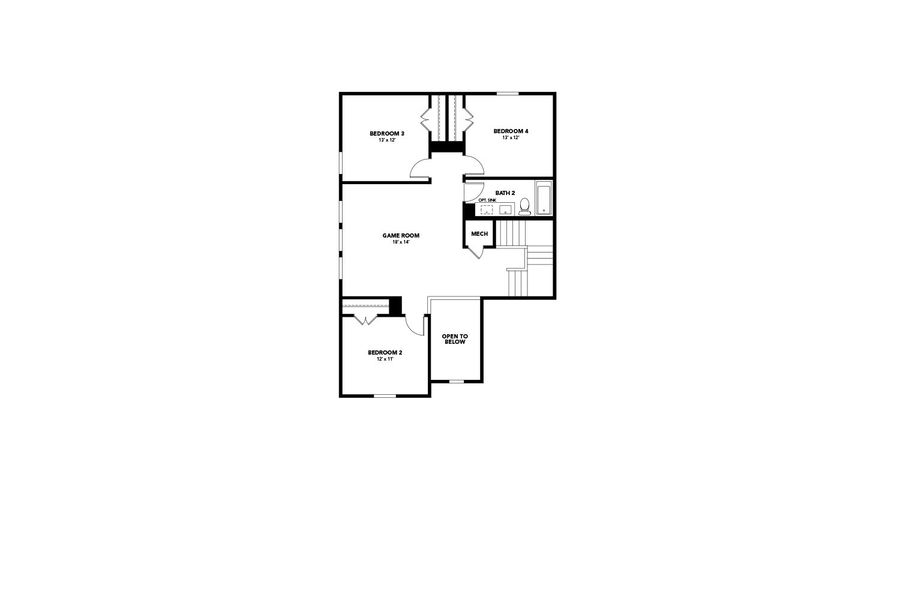 2D floor plan layout of this home in McClure Farms, Columbia, TN (Image 4).