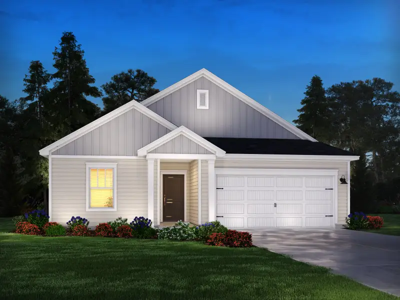 Representative exterior photo of a completed home built from the Gibson by Meritage Homes in Creekside Point, Little River, SC (Image 2). Representative exterior photo of a completed home built from the Gibson by Meritage Homes in Creekside Point, Little River, SC (Image 2).