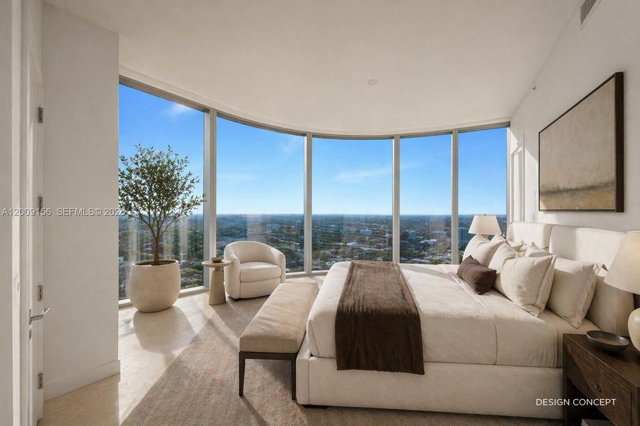 Furnished interior view inside a new home in , Miami (Image 17).