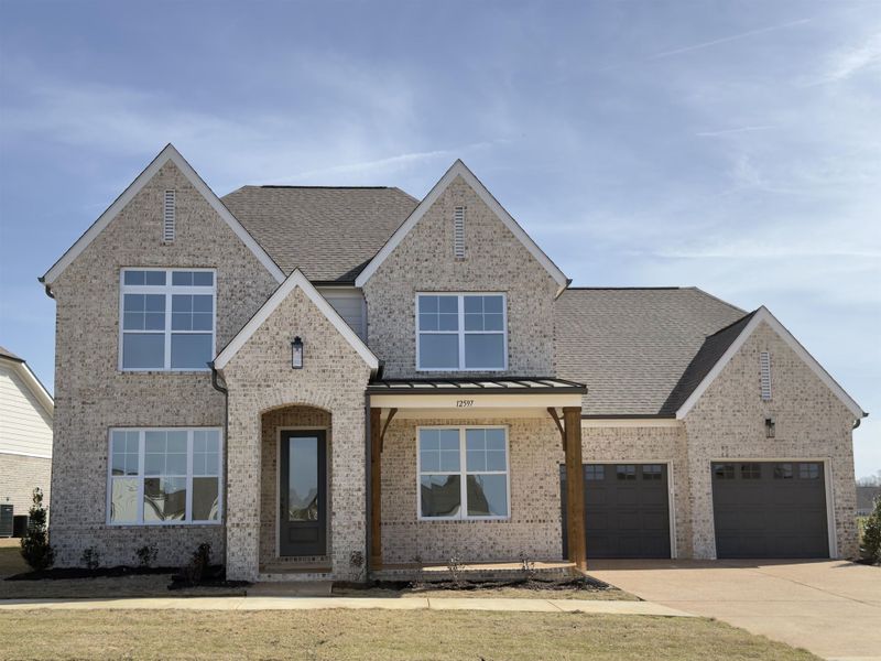 Front exterior of a new home in White Oak, Arlington, TN, highlighting curb appeal (Image 2).