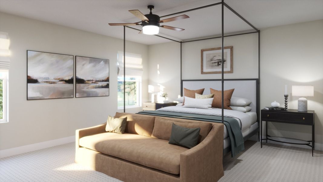 Representative furnished interior of a home built from the Driftwood by Risewell Homes in Beresford Woods, Deland (Image 6).