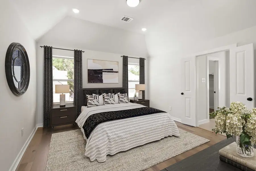 Furnished interior view inside a new home in Woodforest Townhomes: Townhomes: The Villas, Montgomery (Image 4). Furnished interior view inside a new home in Woodforest Townhomes: Townhomes: The Villas, Montgomery (Image 4).