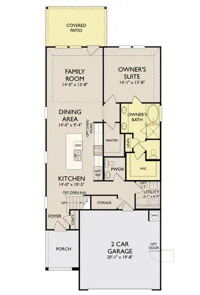 2D floor plan layout of this home in Cannon Ranch, Dripping Springs, TX (Image 5).