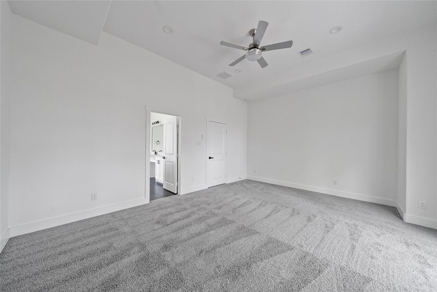 Spacious primary suite.