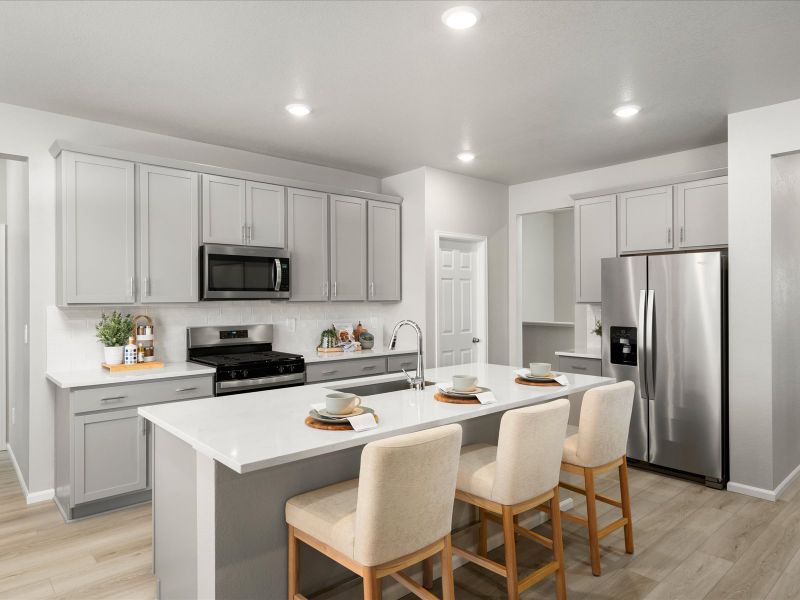 Furnished interior view inside a new home in Paint Brush Hills, Peyton (Image 3).