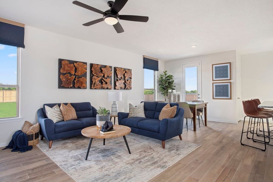Representative furnished interior of a home built from the 1360 Modeled by KB Home in Oakwood Trails, Tomball (Image 4).