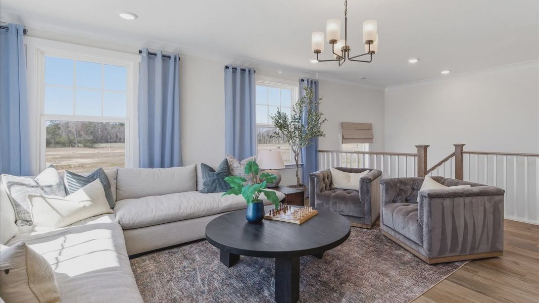 Representative furnished interior of a home built from the Brier Creek by DRB Homes in Sanctuary at Panther Creek, Durham (Image 9).