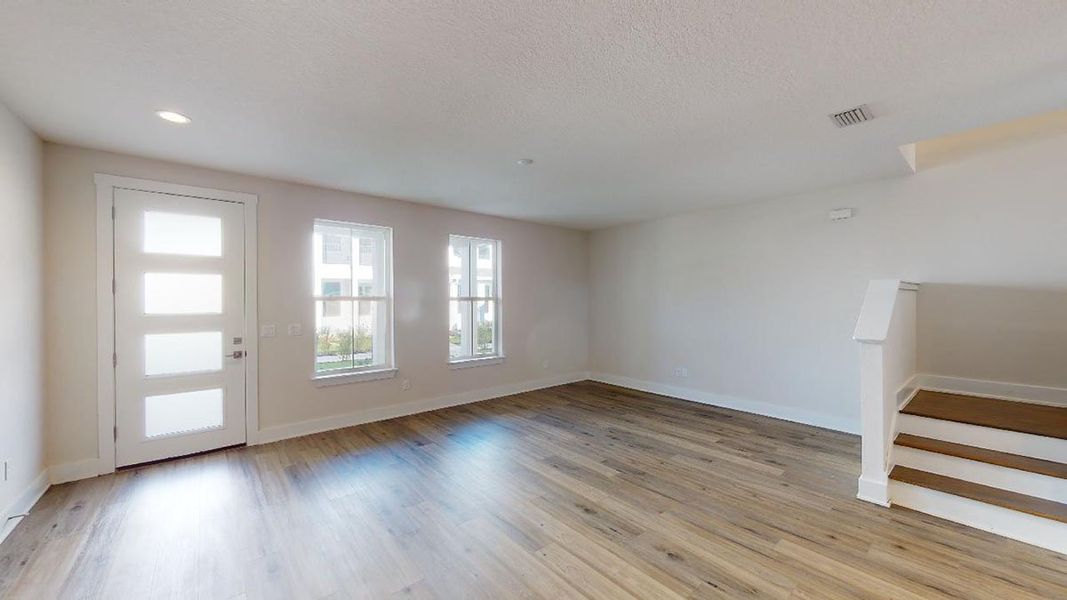Representative unfurnished interior of a home built from the Deleon - D - Townhome Series by ICI Homes in West End at Town Center, Ponte Vedra (Image 12).
