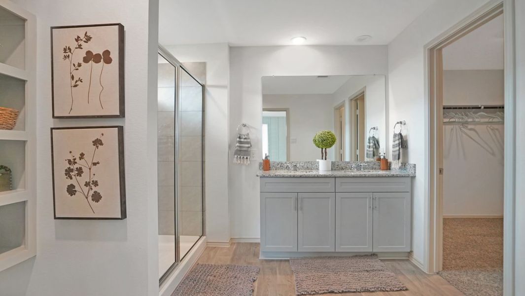 Representative furnished interior of a home built from the GAVEN by D.R. Horton in Westward Pointe, Sealy (Image 17).