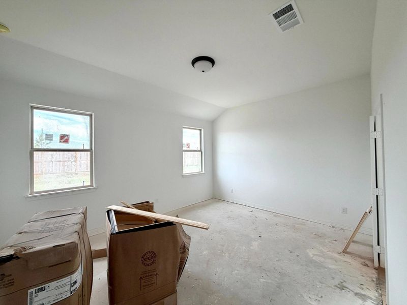 Construction progress - primary bedroom