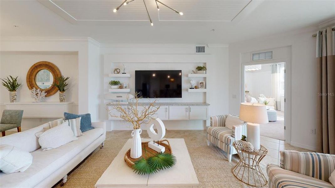 Furnished interior view inside a new home in Wellen Park Golf & Country Club, Venice (Image 36).