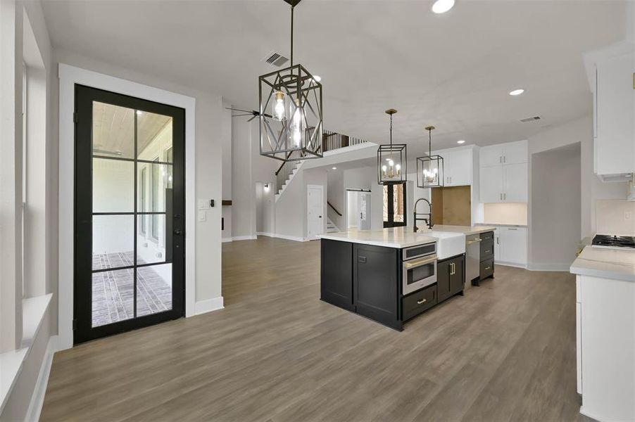 Similar View of Back Door from the Breakfast Area in a Home Built by TX Best Home Builders