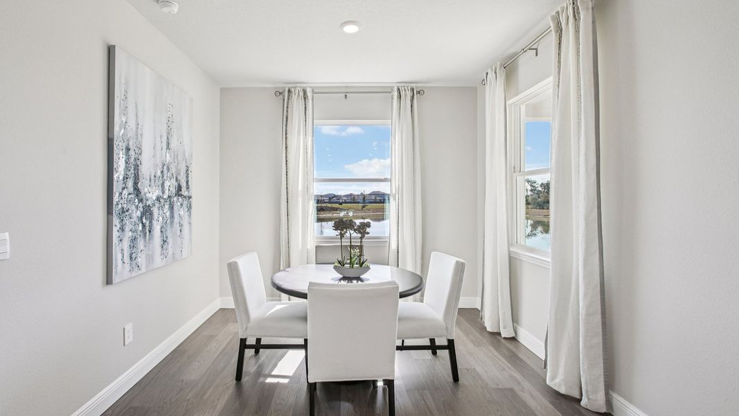 Furnished interior view inside a new home in Deerbrook, Land O' Lakes (Image 12). Furnished interior view inside a new home in Deerbrook, Land O' Lakes (Image 12).