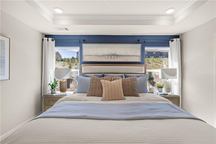 Furnished interior view inside a new home in The Bluffs, Canton (Image 35).