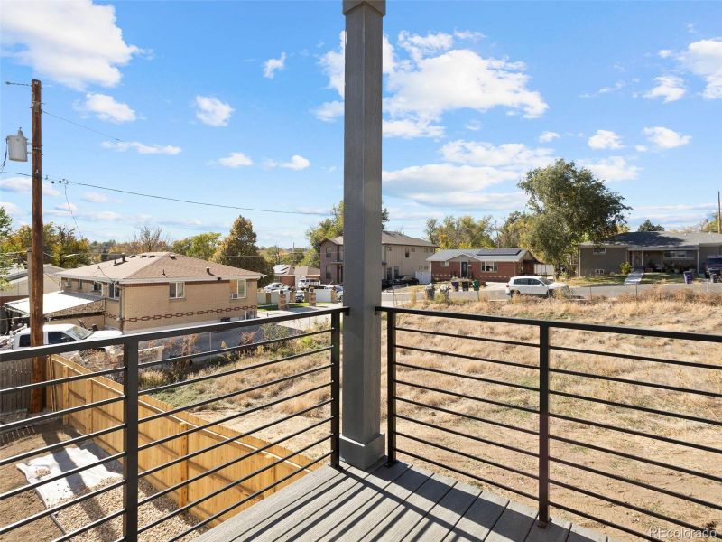 Balcony has views to south and west