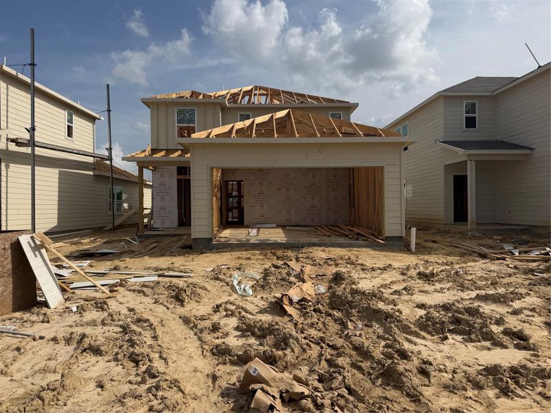 In-progress construction of a new home in Barrett Crossing, Crosby, TX (Image 26). In-progress construction of a new home in Barrett Crossing, Crosby, TX (Image 26).