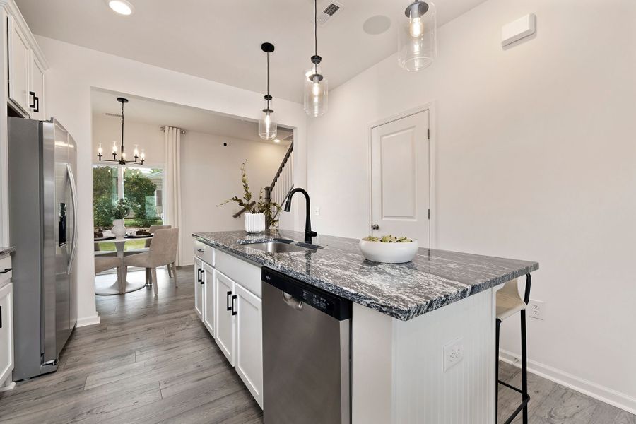 Representative furnished interior of a home built from the Miles II TH by True Homes in Ardmore Townhomes, Winston-Salem (Image 7).