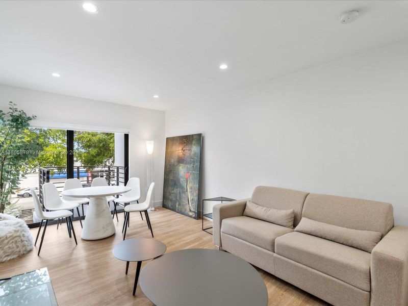 Furnished interior view inside a new home in , Miami Beach (Image 15). Furnished interior view inside a new home in , Miami Beach (Image 15).